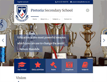 Tablet Screenshot of pretoria-secondary-school.co.za